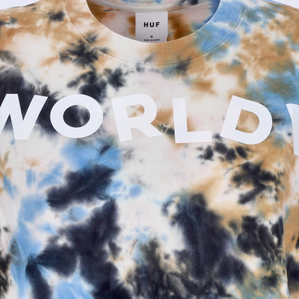 HUF Ontspannen Tee Blauw Dames T-shirt Multicolor Heren