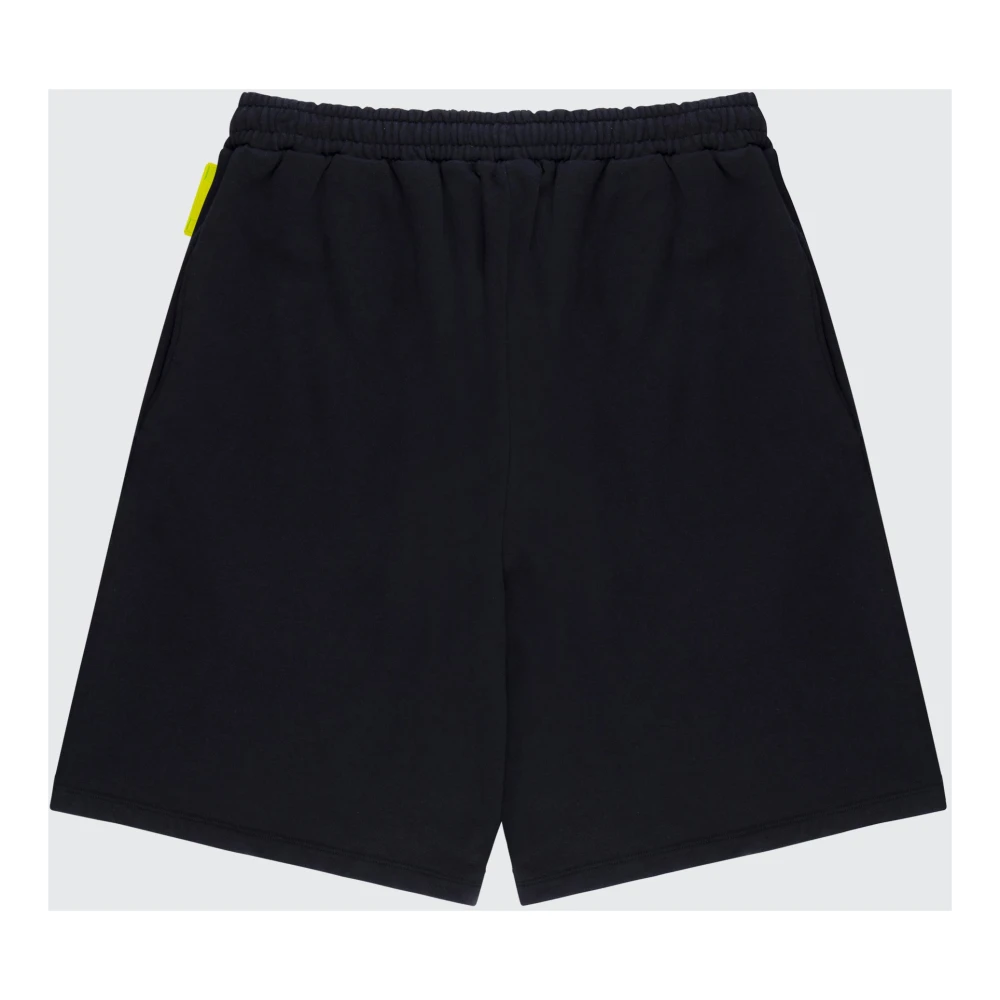 Barrow bermuda In Felpa Old School Print Black Unisex