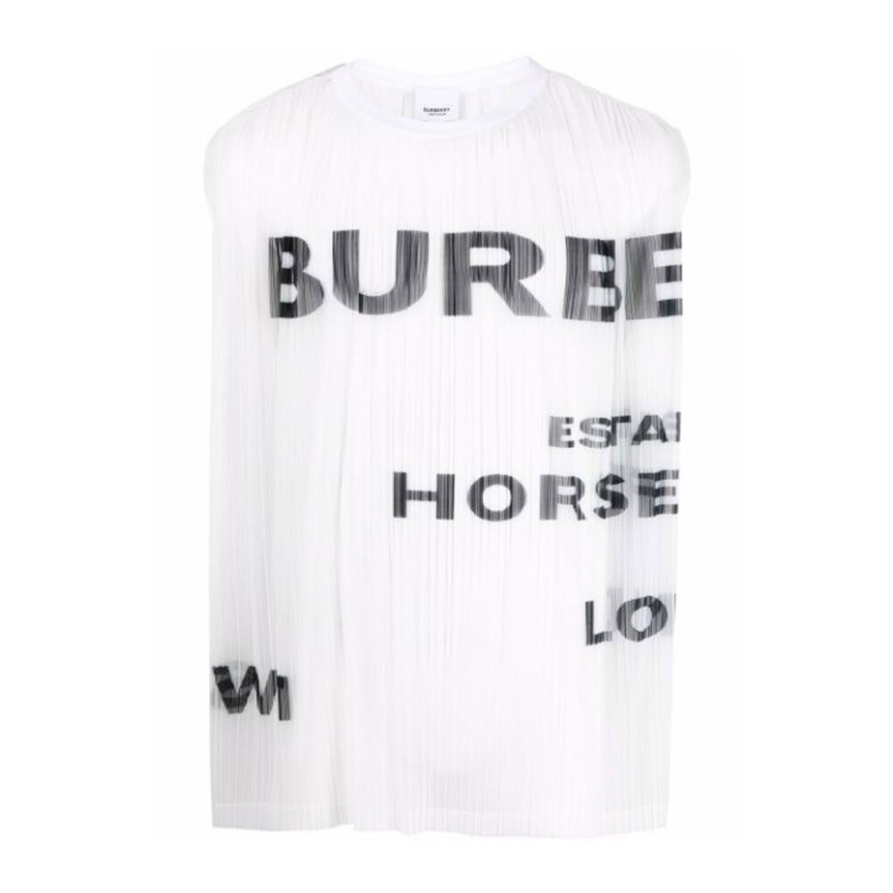 D bardeur en maille blanc pour homme Burberry T shirts Miinto