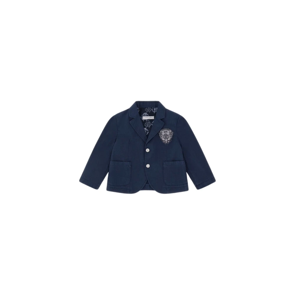 Roberto Cavalli Blue Light Jackets, Male, 3 Y, Logo Jacket Made In Italy
