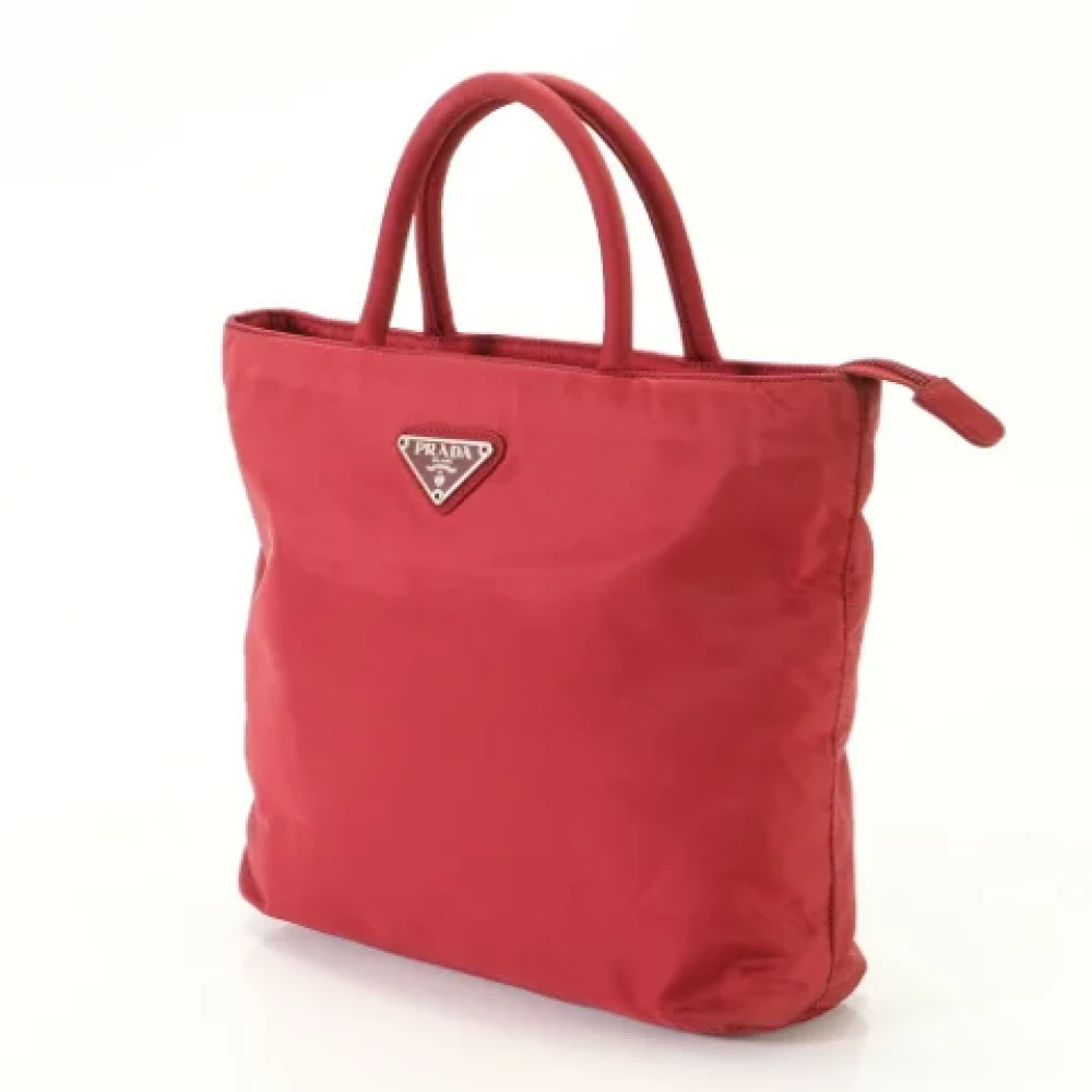 Prada Vintage Pre-owned Canvas prada-bags Red Dames