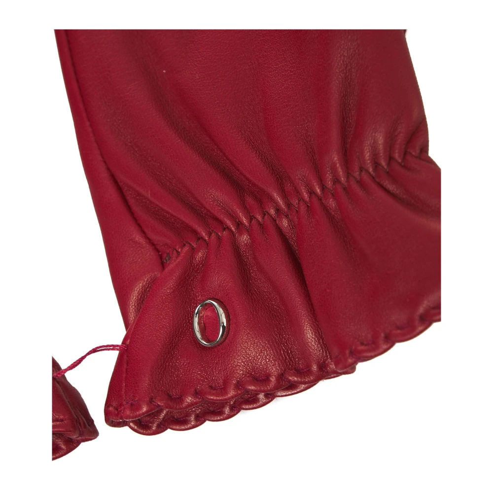 Orciani Rode Leren Handschoenen Stijlvol Accessoire Red Dames