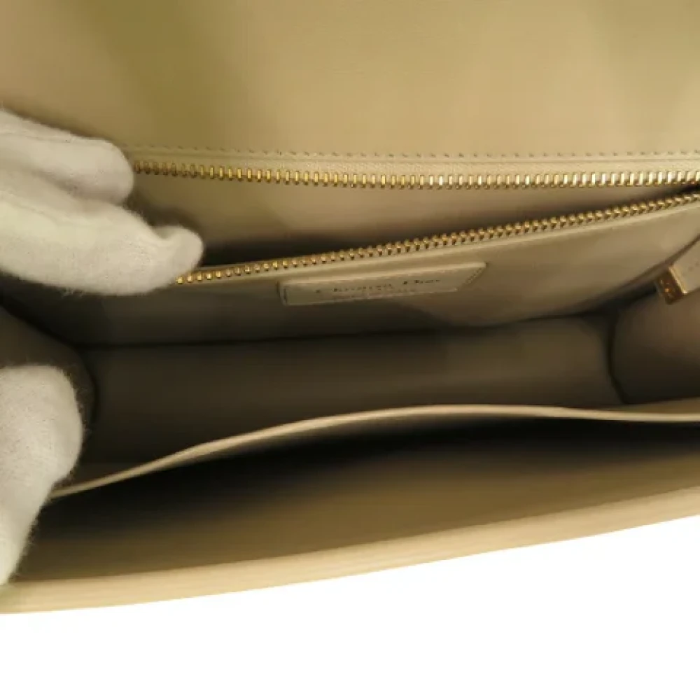 Dior Vintage Pre-owned Leather dior-bags Beige Dames
