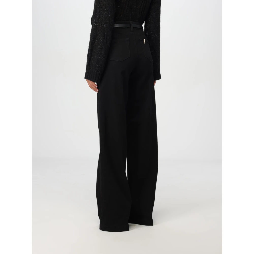 Liu Jo Flare Bottom Jeans met Riem Black Dames