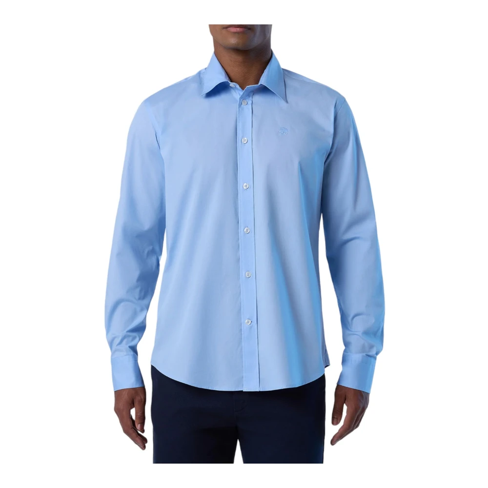 North Sails Lange Mouw Shirt Blue Heren