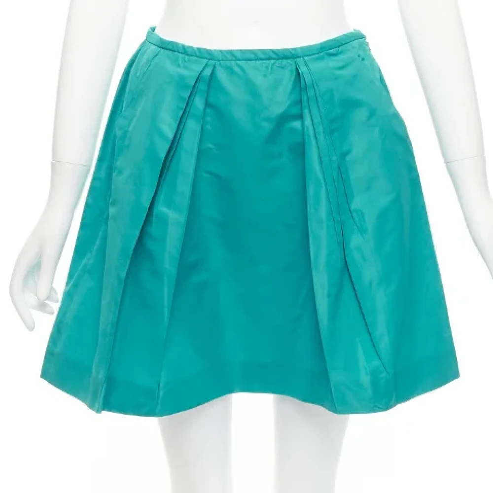 Miu Pre-owned Polyester bottoms Green Dames