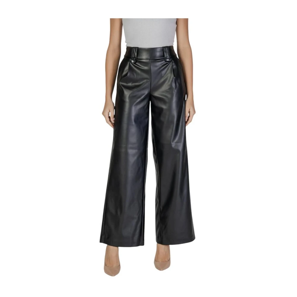 Only Zwarte polyester damesbroek Herfst Winter collectie Black Dames