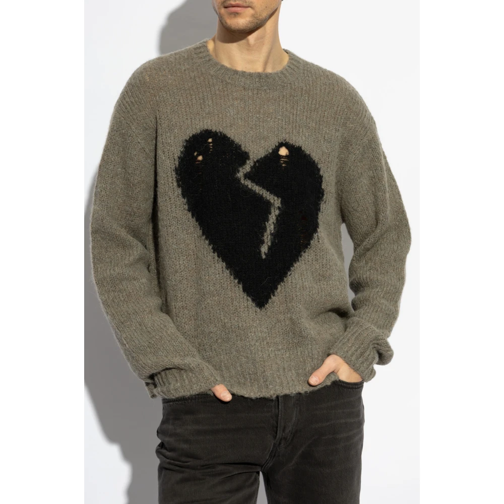 AllSaints Sweater Luvheart Gray Heren