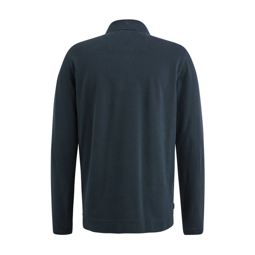 PME Legend Lange mouw polo shirt piqué kledingstuk Blue Heren