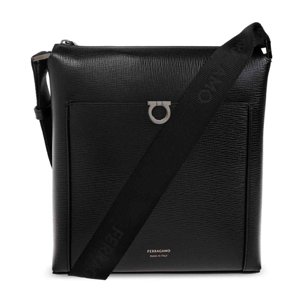Ferragamo Uomo Nero Gancini Crossbody Bag - Immagine 2