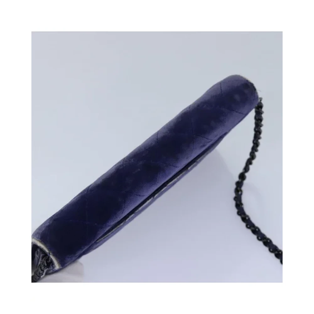 Chanel Vintage Pre-owned Cotton chanel-bags Blue Dames