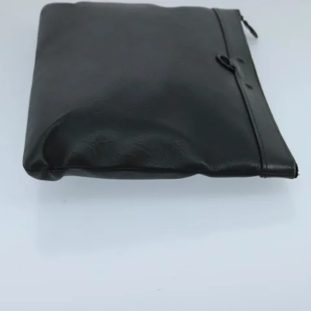 Louis Vuitton Vintage Pre-owned Leather clutches Black Dames