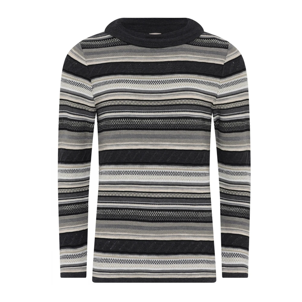 Skovhuus Randig Jacquard Pullover Blus Kol Multicolor, Dam