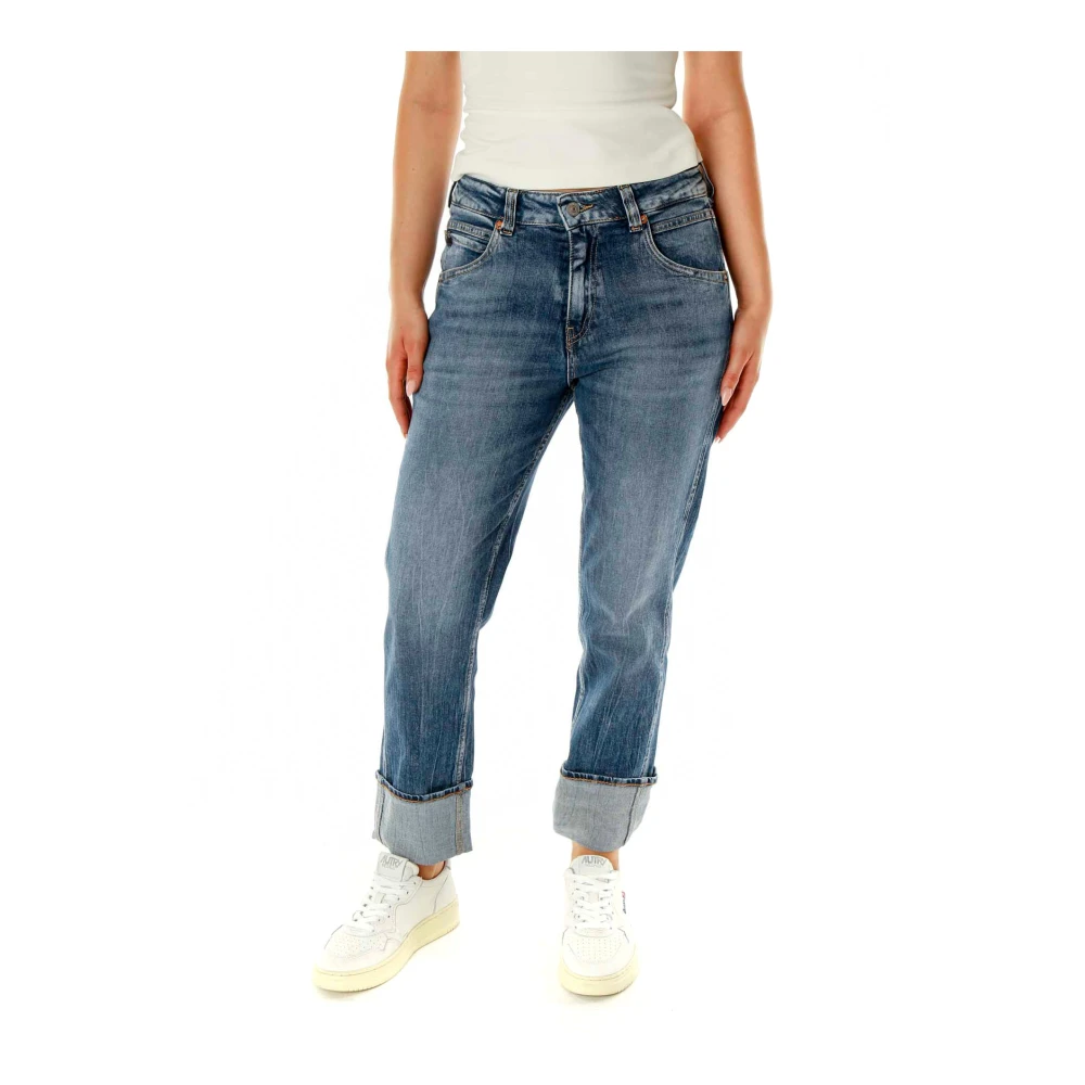 Le Temps Des Cerises High Waist Straight Fit Jeans Blue Dames