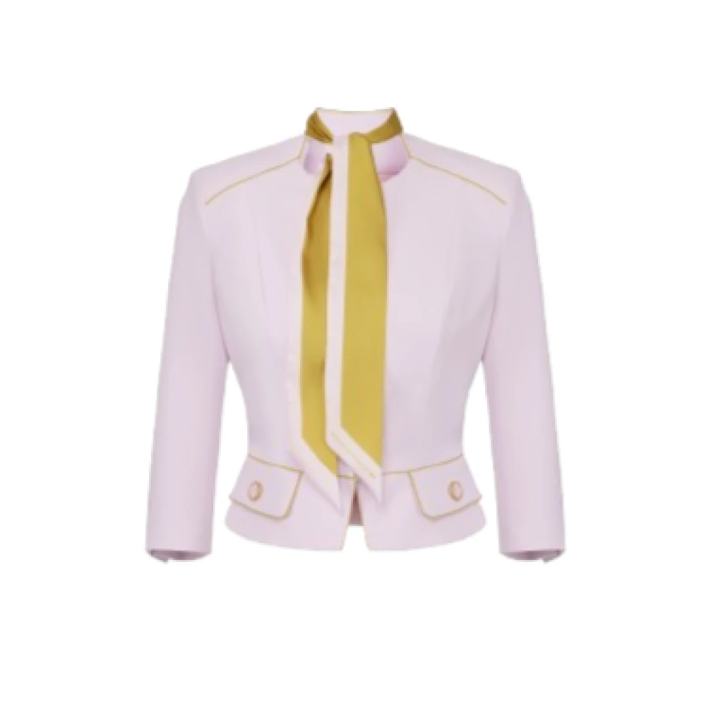 Elisabetta Franchi Roze Jassen voor Vrouwen Pink Dames