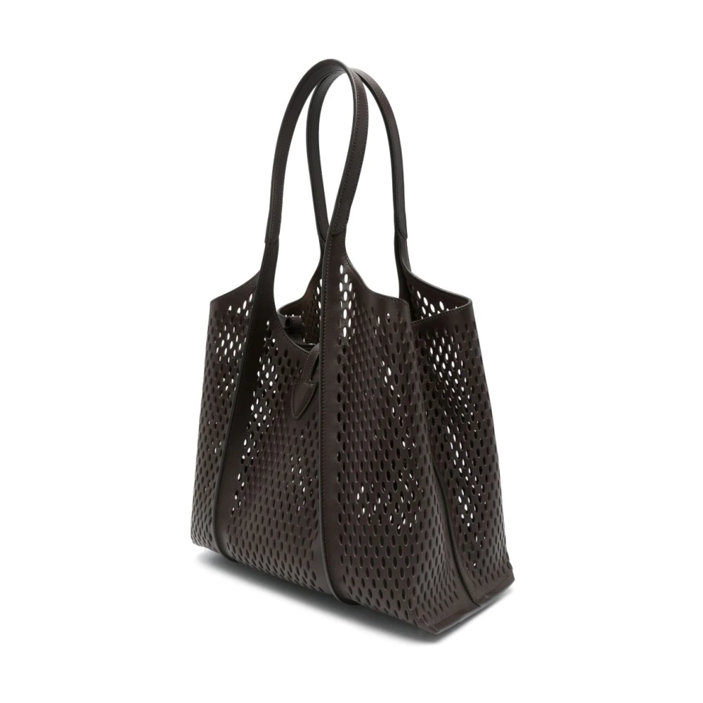 TOD'S Bruine Verborgen Sluiting Top Handvat Tas Brown Dames