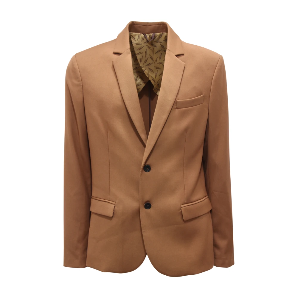 Imperial Mannelijk Bruin Jassen Heren, L, Leer, Giacca Jacket Jz 1Egap