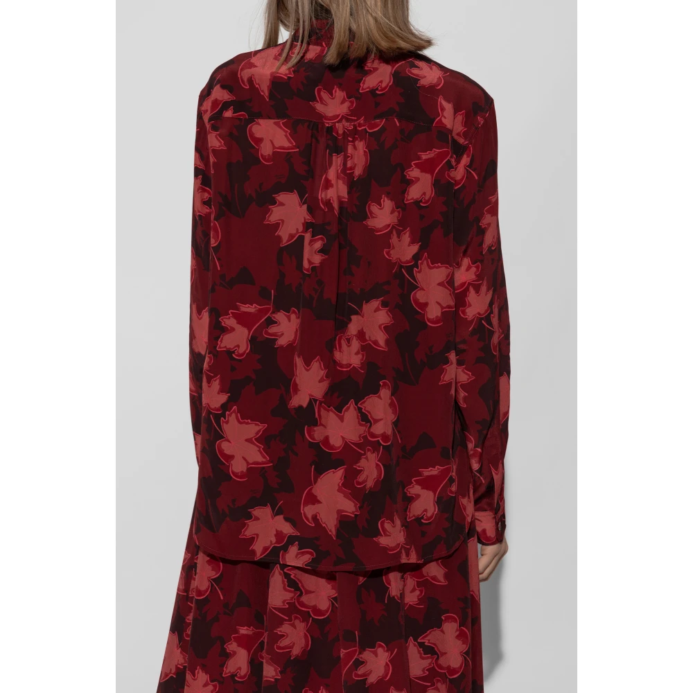 Maison Kitsuné Shirt met print Red Dames