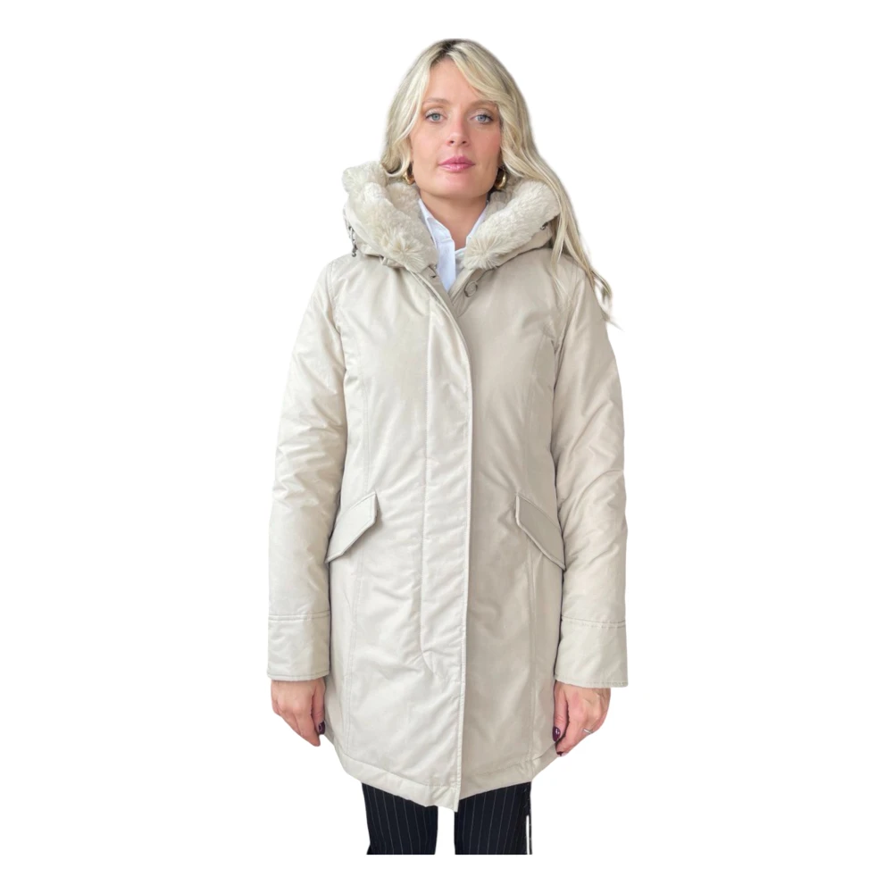 Woolrich Arctic Parka met Teflon Finish Beige Dames