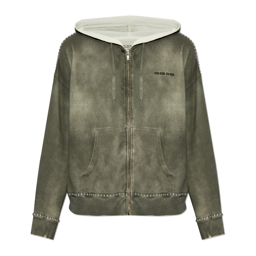 Golden Goose Sweatshirt met applicaties Gray Heren
