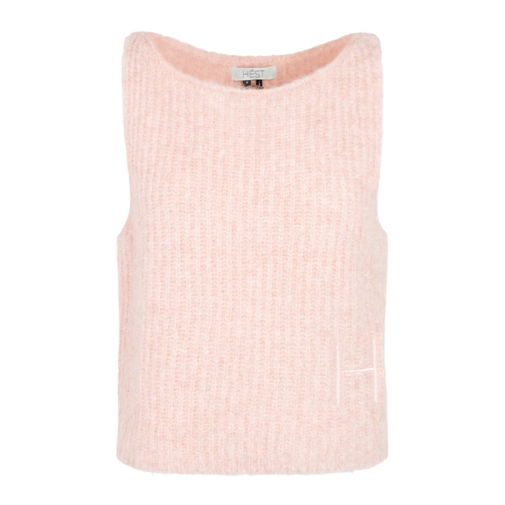 Hést Women's Pink Round-Neck Knitwear - Round-Neck Knitwear - 2XL - Knitwear