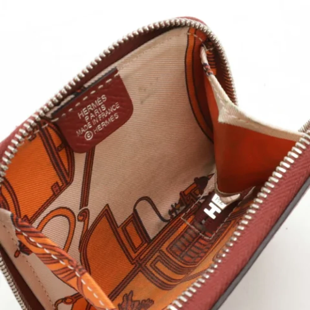 Hermès Vintage Pre-owned Silk wallets Brown Dames