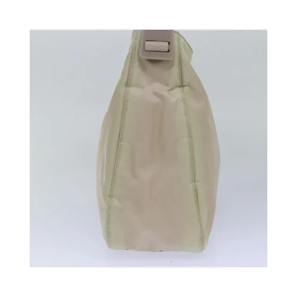 Prada Vintage Pre-owned Nylon prada-bags Beige Dames