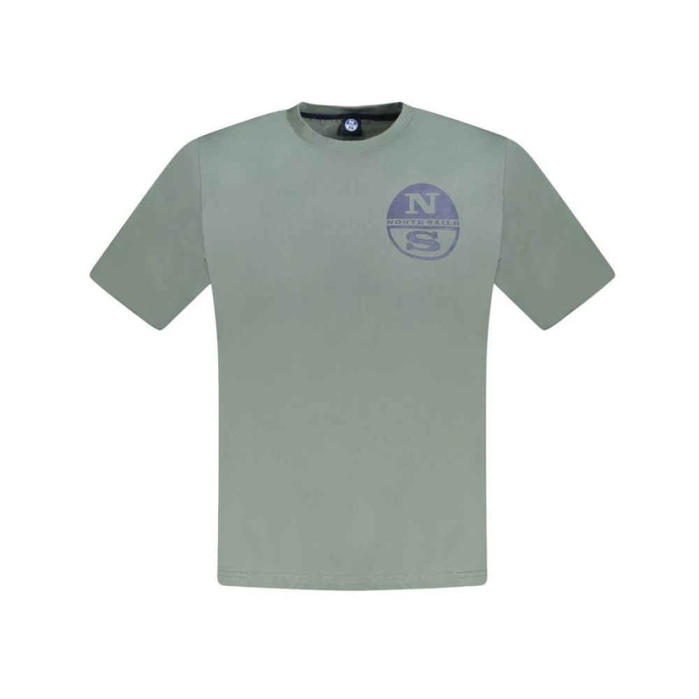 North Sails Grön Bomull T-shirt Green, Herr