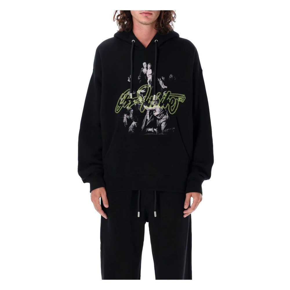 Off White Script Mary Skate Hoodie Zwart Multi Black Heren