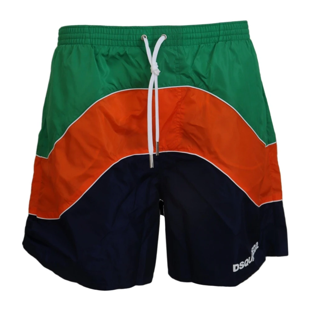 Dsquared2 Men's Multicolor Swimshorts Boxer - Beachwear - M - Swimwear