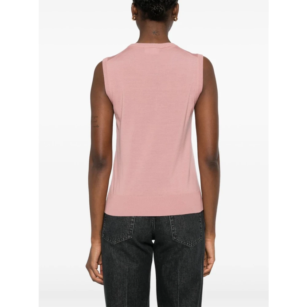 Dolce & Gabbana Vison Sweater Pink Dames