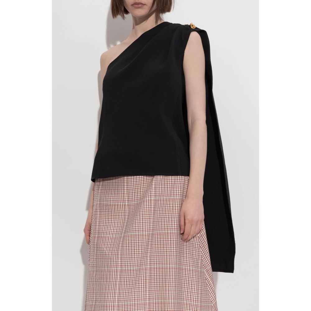 Bottega Veneta One-shoulder top Black Dames