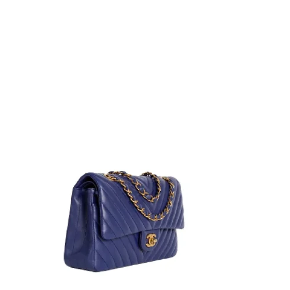 Chanel Vintage Pre-owned Leather chanel-bags Purple Dames