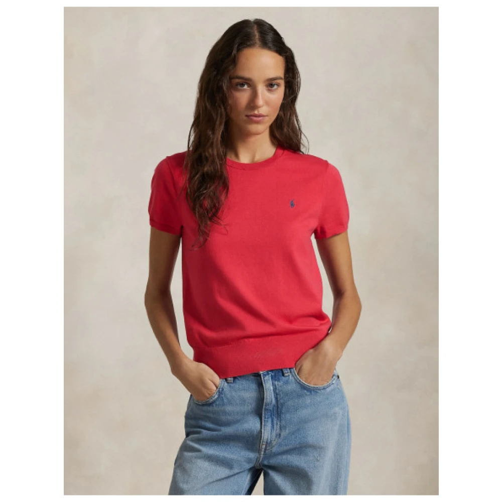 Polo Ralph Lauren Kortemouw katoenmix trui Red Dames