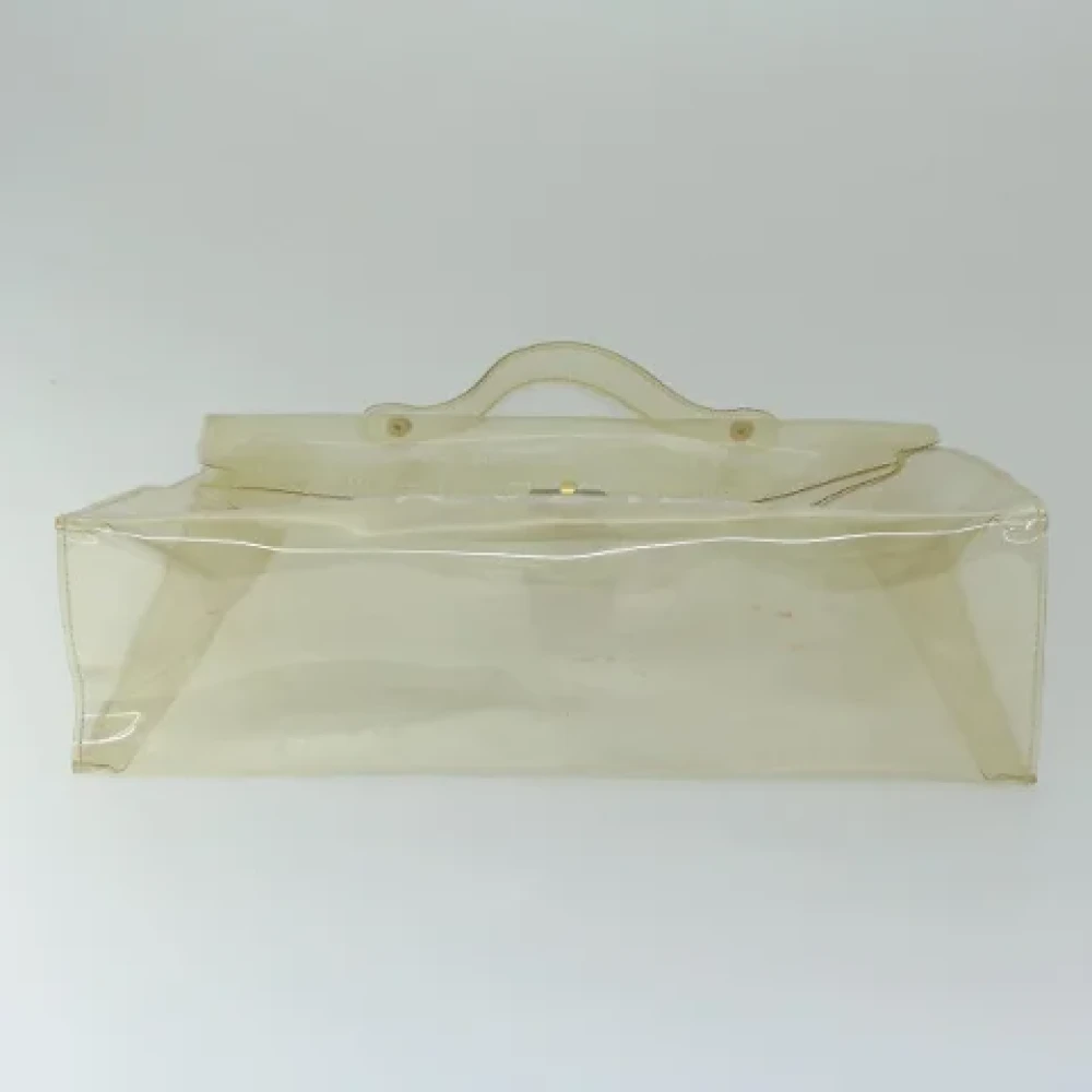 Hermès Vintage Pre-owned Vinyl handbags White Dames