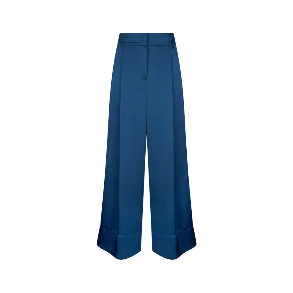 Liu Jo Blauwe Slim Fit Broek met Rits Blue Dames