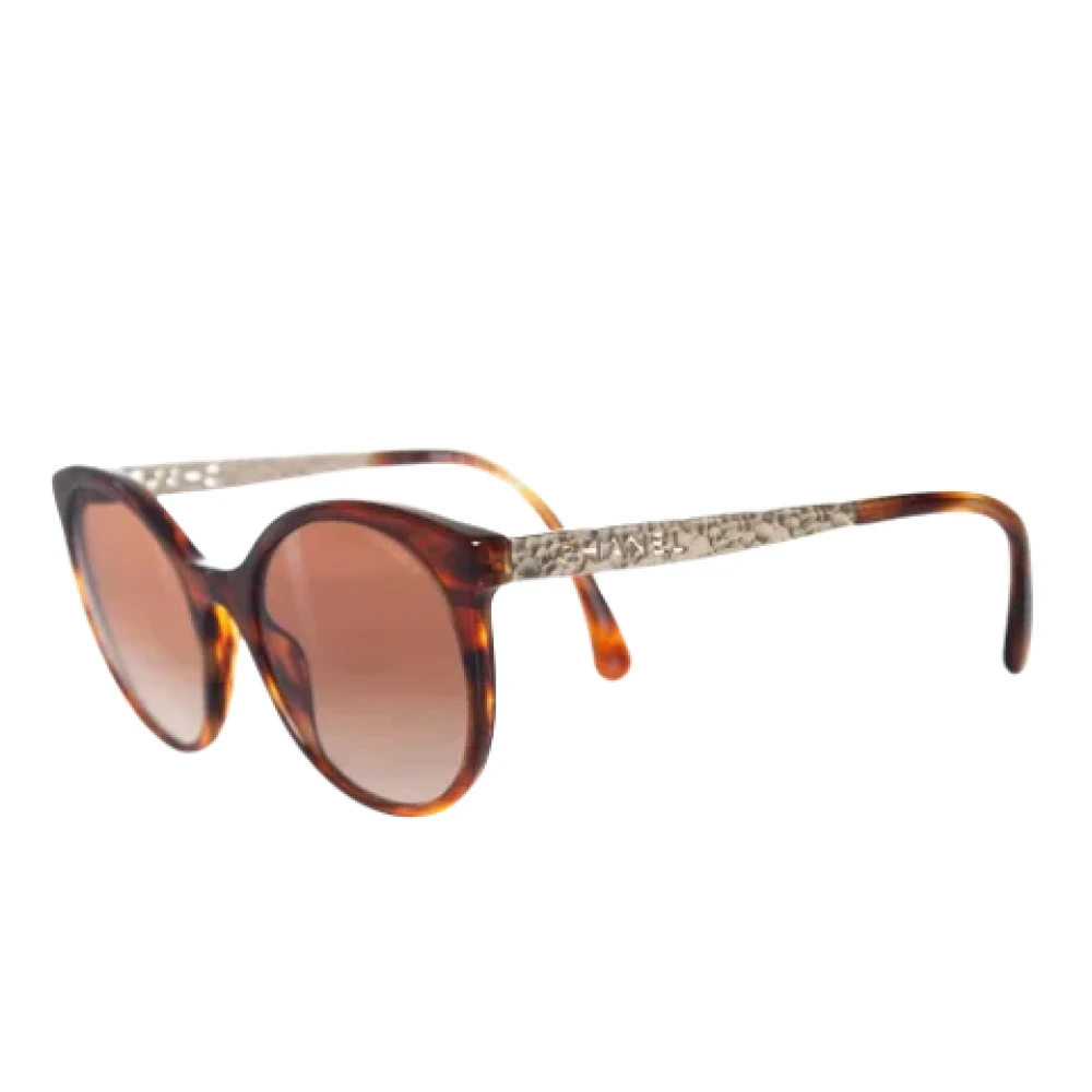 Chanel Vintage Pre-owned Plastic sunglasses Brown Dames