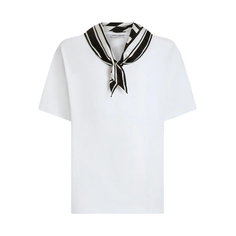 Dolce & Gabbana Witte V-hals Korte Mouwen T-shirt White Heren