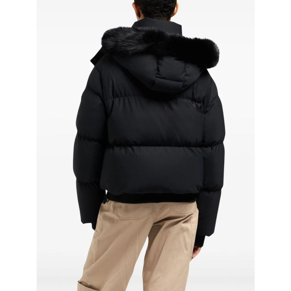 Moose Knuckles Shearling Puffer Jas Black Dames