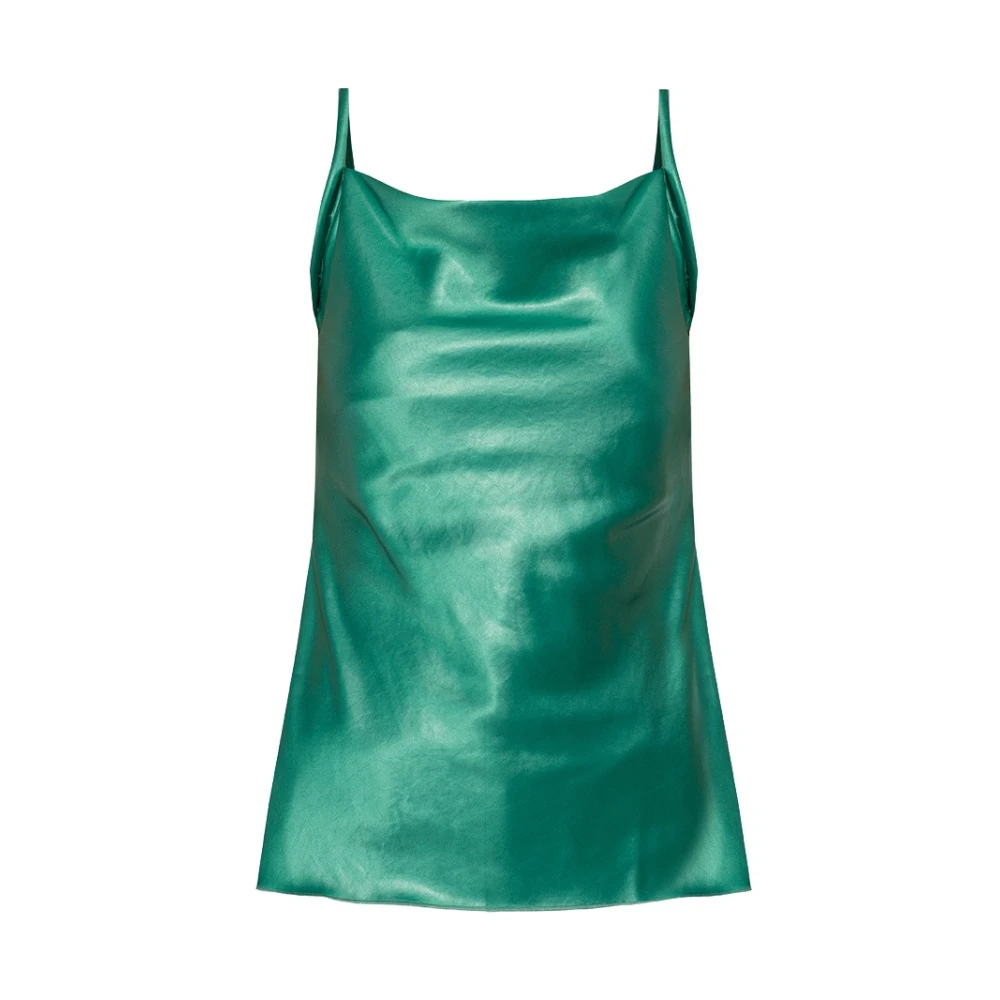 Nanushka Women's Green Neza Tank Top - Sleeveless Tops - L - Tops