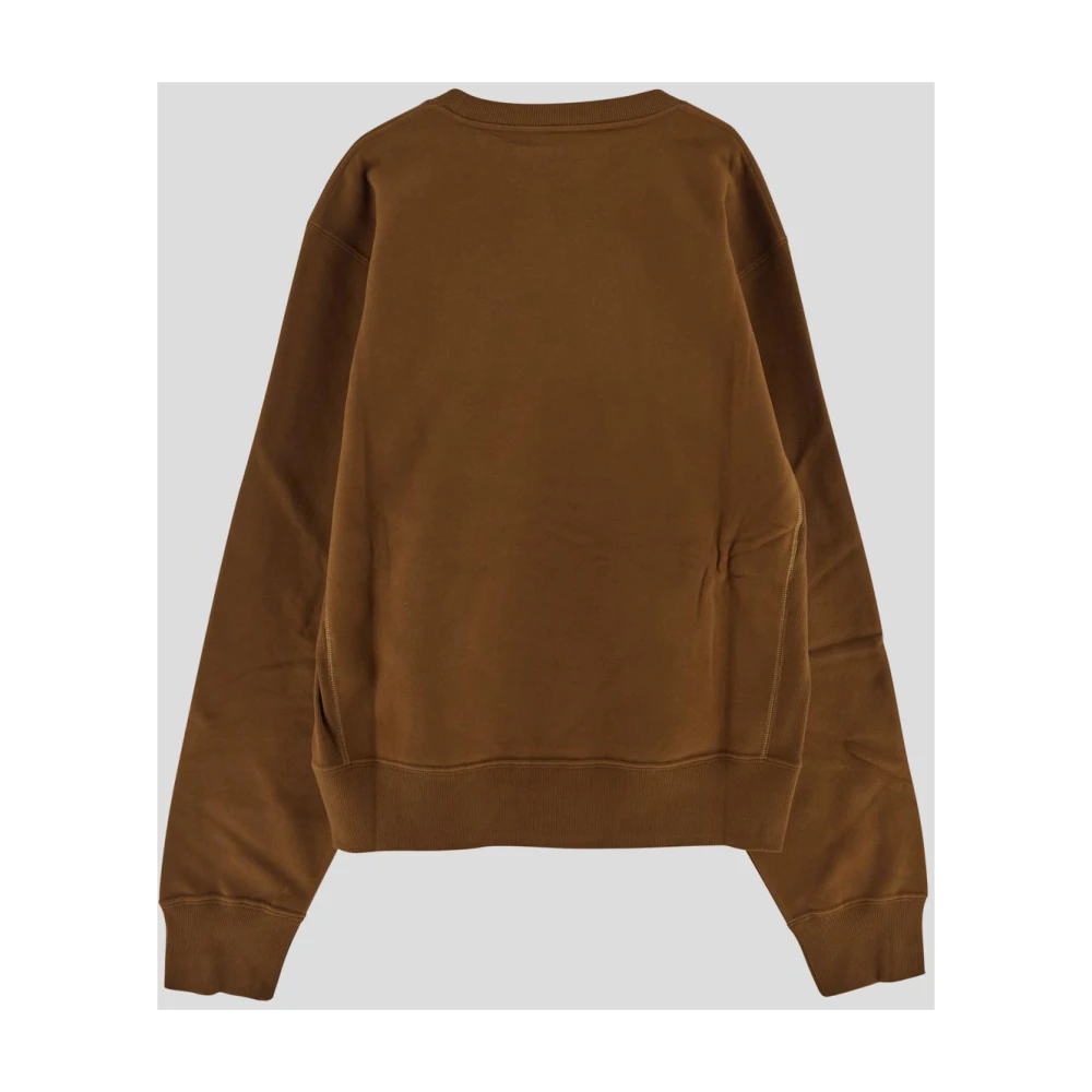 Saint Laurent Katoenen Logo Sweatshirt Orange Heren