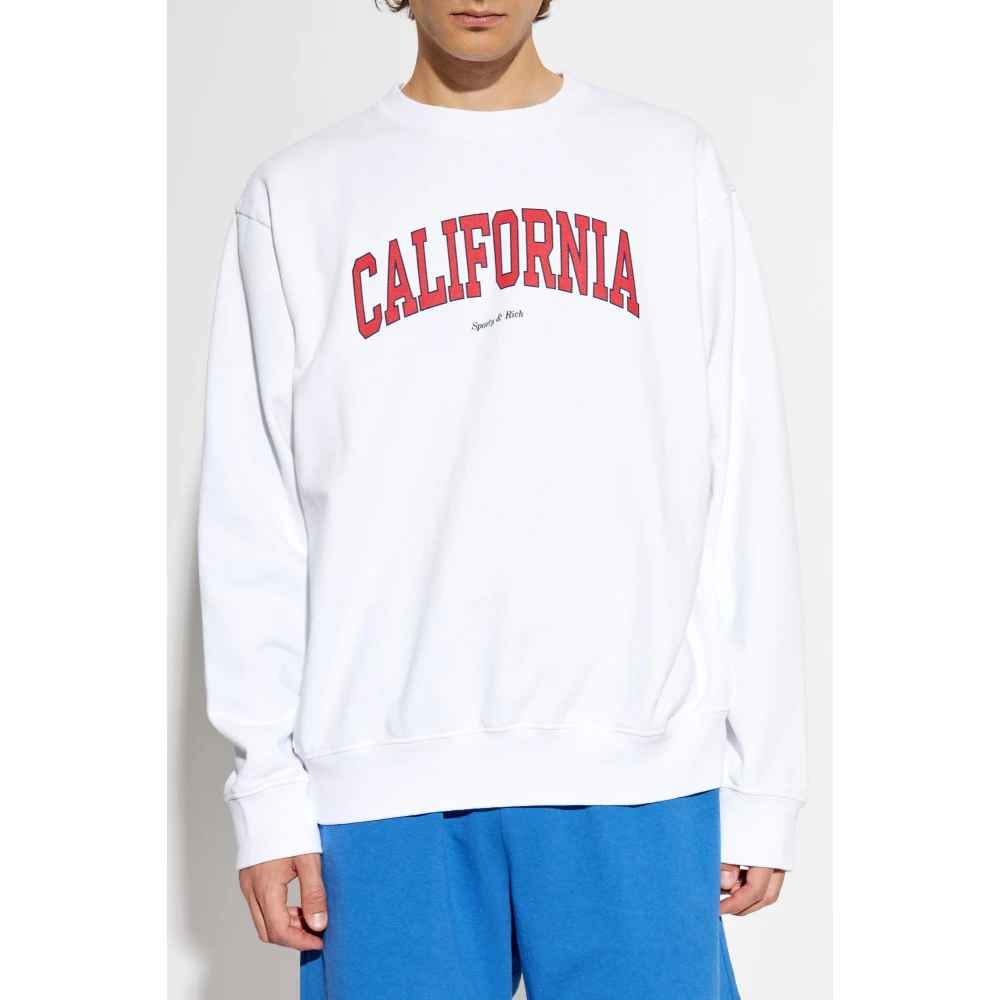 Sporty & Rich Katoenen sweatshirt White Unisex
