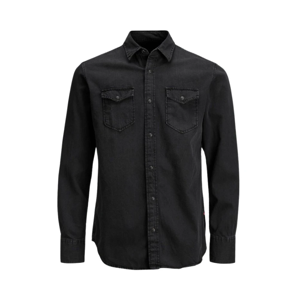 Jack & Jones Men's Black Denim Shirt Fall/Winter Collection