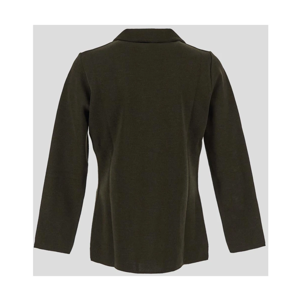 Lardini Wollen Gebreide Blazer Green Heren