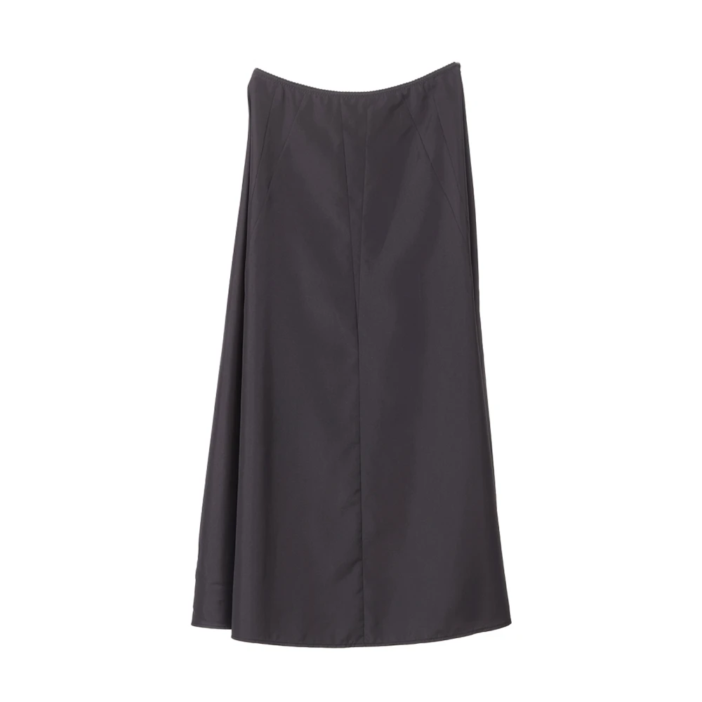 Moschino Zwarte Taffeta Lange Rok Black Dames