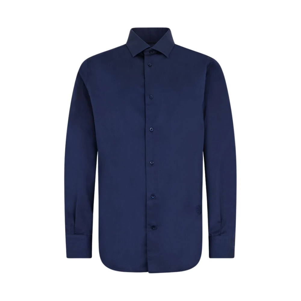 Roberto Cavalli Men's Blue Shirt With Monogram Rc