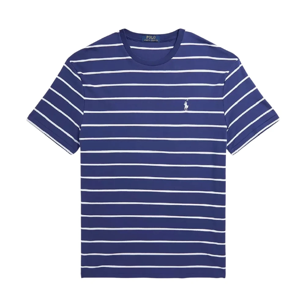 Ralph Lauren Marineblauw gestreept T-shirt met klassieke pasvorm Blue Heren
