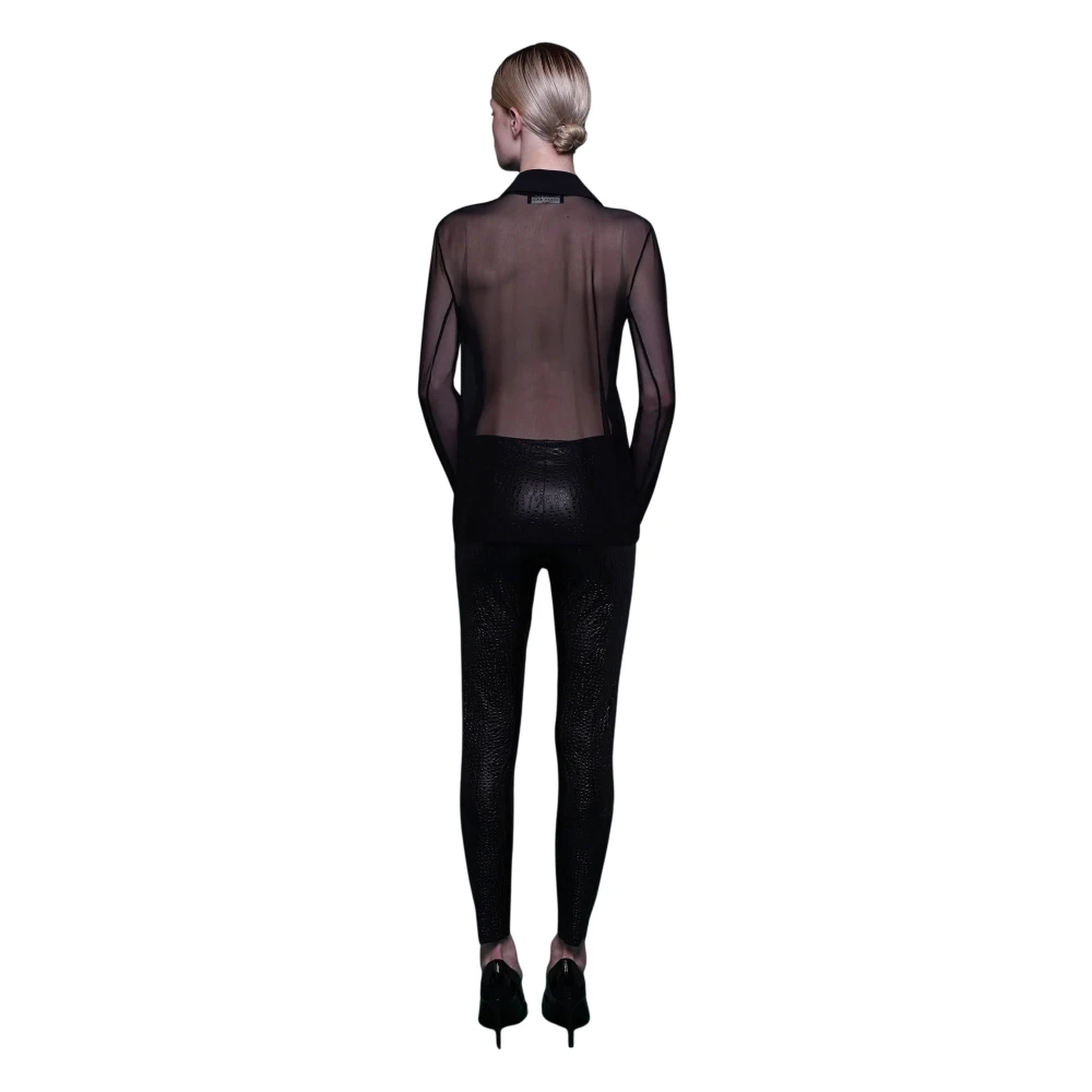 Chiara Boni Illusion Zwarte Shirt Black Dames