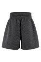 gestreepte-elastische-taille-shorts-zwart-wit