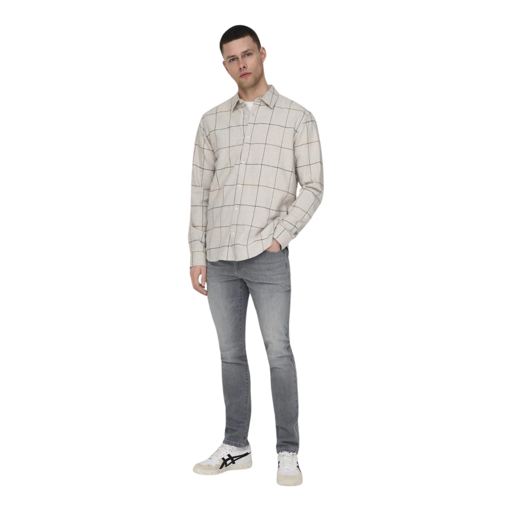 Only & Sons Moderne Slim Fit Jeans Gray Heren